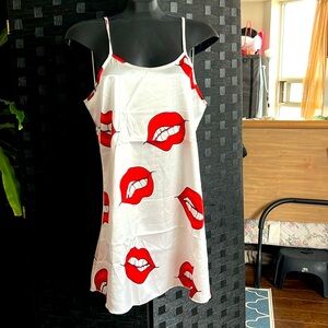 🔖 Lip Smack Satin Nightgown - NWOT